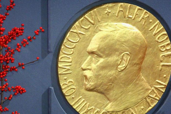 A plaque depicting Alfred Nobel at the Nobel Peace Prize Ceremony in Oslo, Norway.Chris Jackson/Getty Images