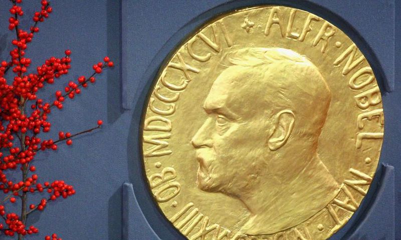 A plaque depicting Alfred Nobel at the Nobel Peace Prize Ceremony in Oslo, Norway.Chris Jackson/Getty Images