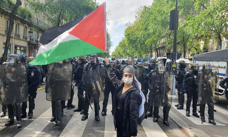 Manifestation pro-Palestine à Marseille, le mardi 10 octobre 2023