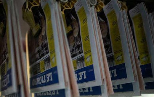 Dans l’imprimerie du Figaro, en août 2020© MARTIN BUREAU  AFP