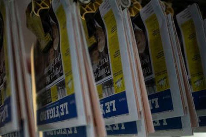 Dans l’imprimerie du Figaro, en août 2020© MARTIN BUREAU  AFP