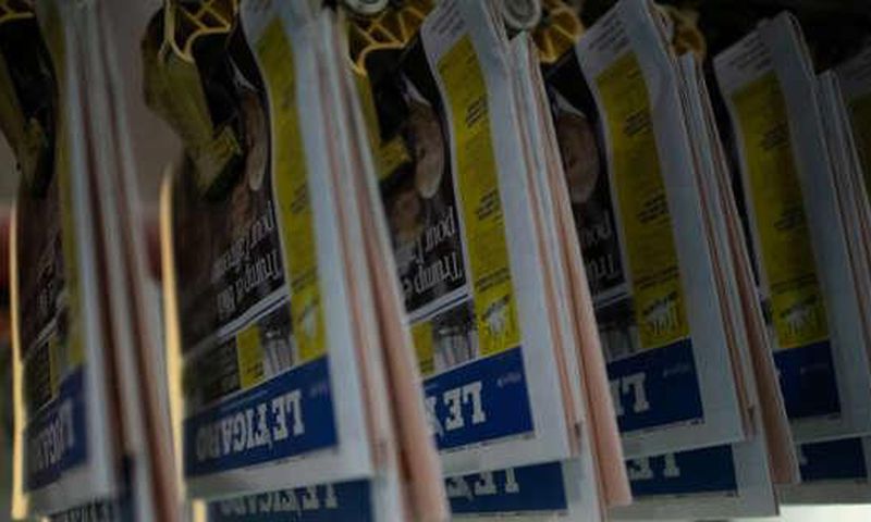 Dans l’imprimerie du Figaro, en août 2020© MARTIN BUREAU  AFP