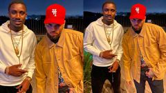 Wally Seck pose aux côtés de Chris Brown