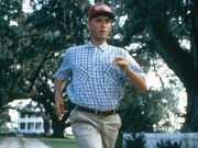 Tom Hanks, "Forrest Gump", en train de courir.