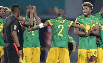 Quelques joueurs de l'équipe nationale du Mali