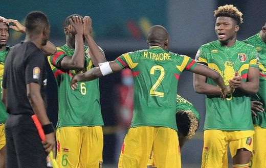 Quelques joueurs de l'équipe nationale du Mali