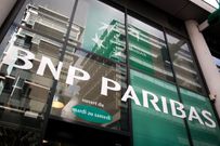 The entrance of a BNP Paribas bank in Paris pictured on April 14, 2012.