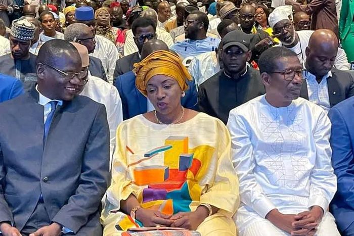 Aminata Touré, Mary Teuw Niane (à droite) et Abdourahmane Diouf (à gauche)