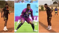 Le gardien de but camerounais André Onana a été aperçu jouant au football de rue après avoir été exclu de la sélection. Crédit : @FIFAcom @IFTVofficial Source : Twitter