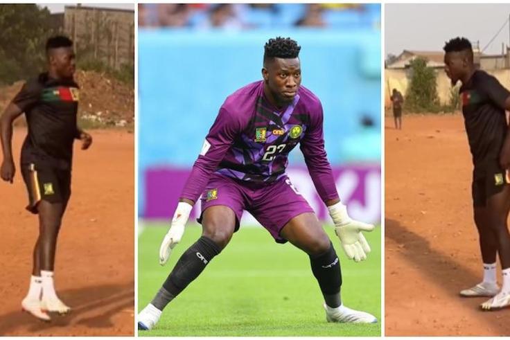 Le gardien de but camerounais André Onana a été aperçu jouant au football de rue après avoir été exclu de la sélection. Crédit : @FIFAcom @IFTVofficial Source : Twitter