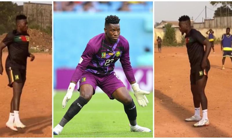 Le gardien de but camerounais André Onana a été aperçu jouant au football de rue après avoir été exclu de la sélection. Crédit : @FIFAcom @IFTVofficial Source : Twitter