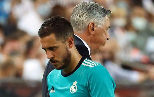 Real Madrid's Eden Hazard started and stayed on the bench in the win over Barcelona on Sunday