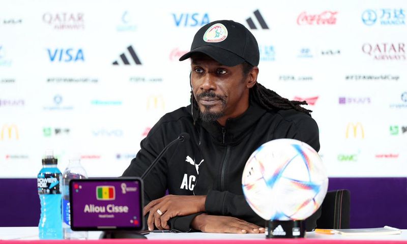 Aliou Cissé en conférence de presse de veille de match face à l'Equateur (Photo FSF)