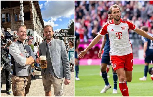 Harry Kane Meets His Lookalike While Celebrating Oktoberfest With Bayern Teammates