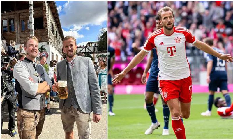 Harry Kane Meets His Lookalike While Celebrating Oktoberfest With Bayern Teammates