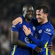 Chelsea defender Ben Chilwell embraces team-mate Malang Sarr
