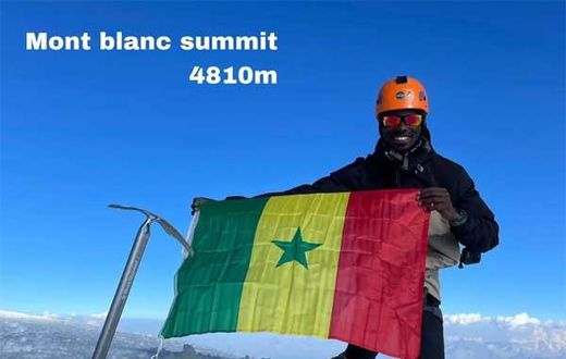 Mouhamed Tounkara sur le Mont-Blanc