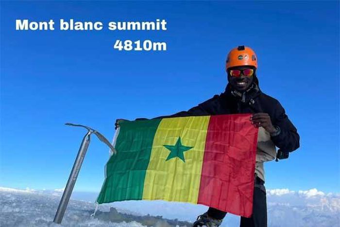 Mouhamed Tounkara sur le Mont-Blanc