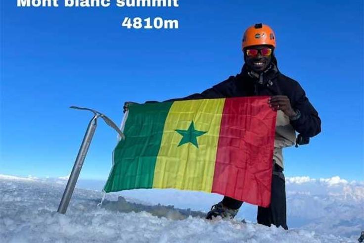 Mouhamed Tounkara sur le Mont-Blanc