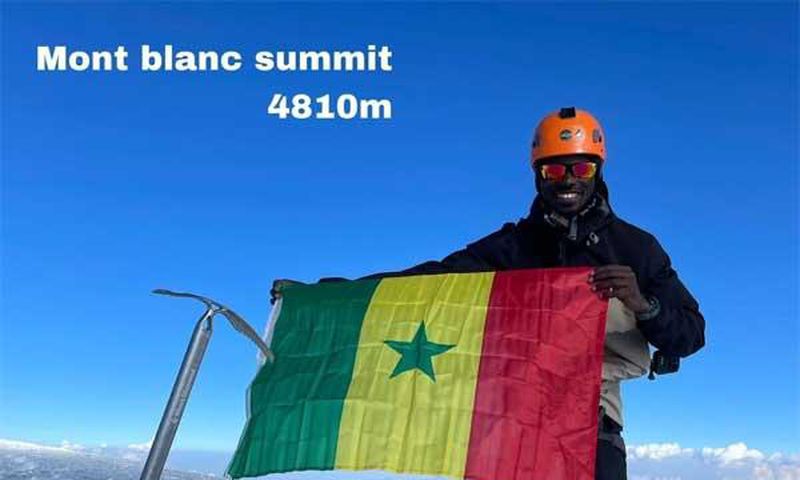 Mouhamed Tounkara sur le Mont-Blanc