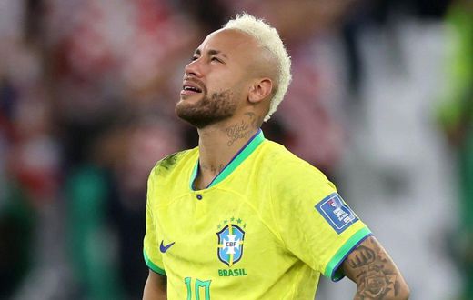 Neymar in tears after Brazil are knocked out of the World Cup by Croatia