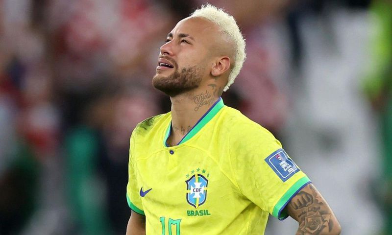 Neymar in tears after Brazil are knocked out of the World Cup by Croatia