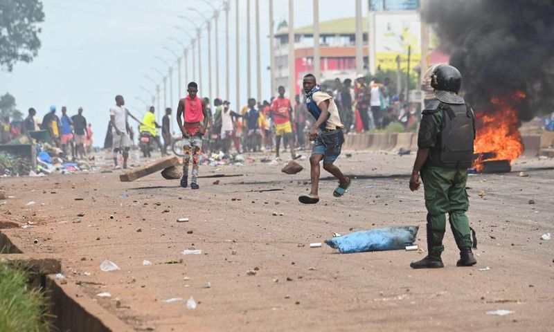 Manifestations contre la junte à Conakry