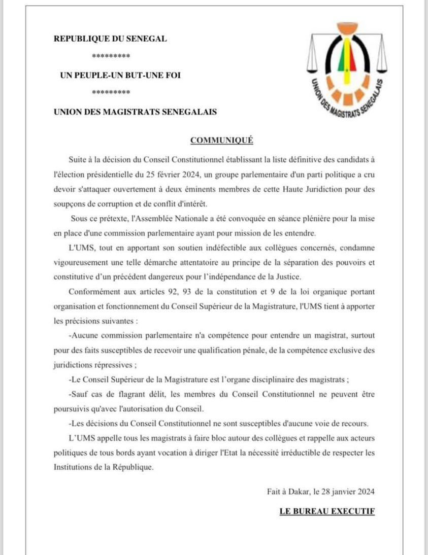communiqué UMS
