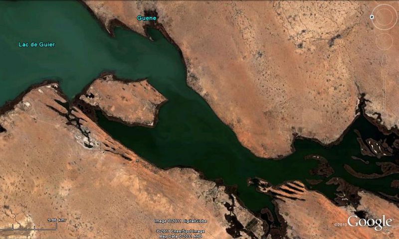 Image satellite du Lac de Guiers - Sénégal