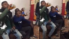 Thieves forced to drink crates of alcohol they stole from a store amid flogging