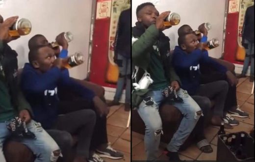 Thieves forced to drink crates of alcohol they stole from a store amid flogging