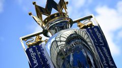 The Premier League trophy