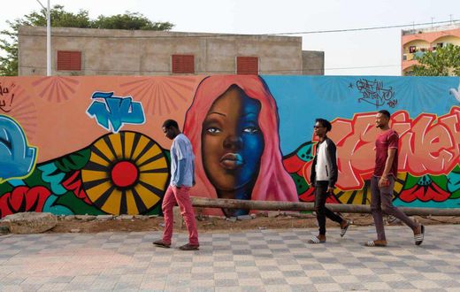 fresque dans les rue de la capitale Dakar