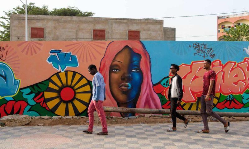 fresque dans les rue de la capitale Dakar