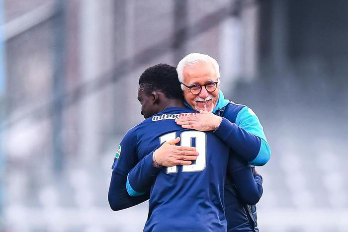 Nasser Larguet et Bamba Dieng avec l'OM en Coupe de France face à l'AJ Auxerre au Stade Abbe Deschamps, 2021