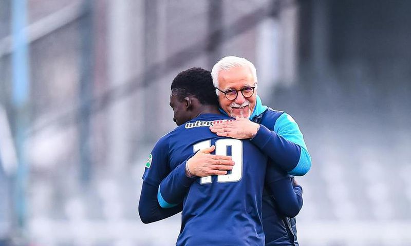 Nasser Larguet et Bamba Dieng avec l'OM en Coupe de France face à l'AJ Auxerre au Stade Abbe Deschamps, 2021