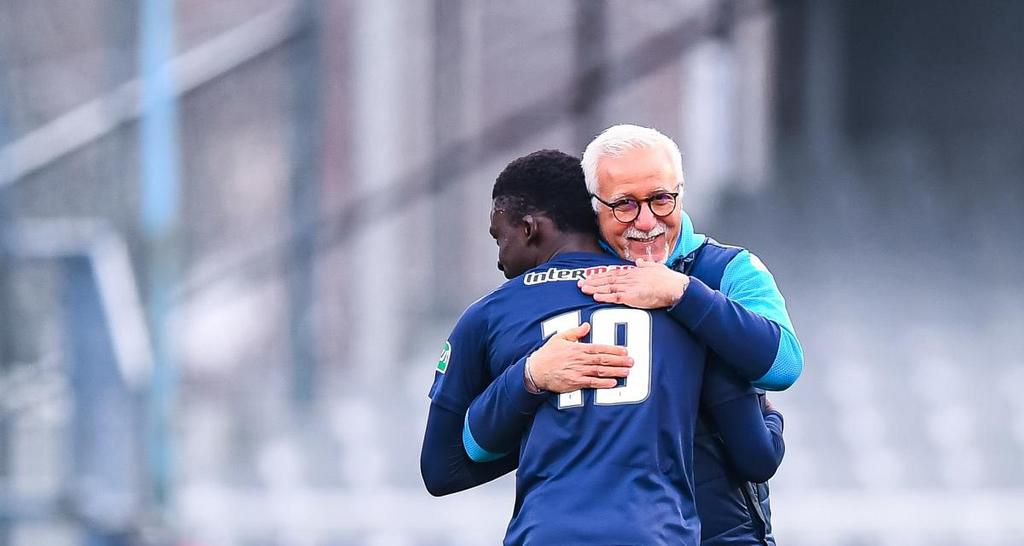 Nasser Larguet et Bamba Dieng avec l'OM en Coupe de France face à l'AJ Auxerre au Stade Abbe Deschamps, 2021