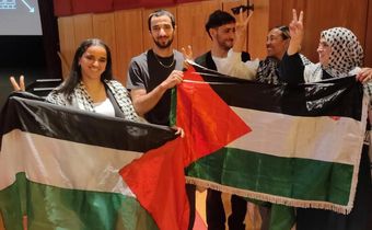 Equipe de tournage film Palestinien à Cannes