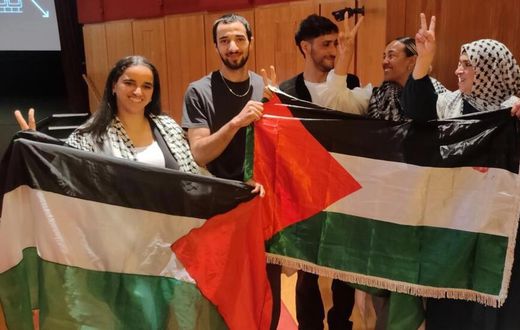 Equipe de tournage film Palestinien à Cannes