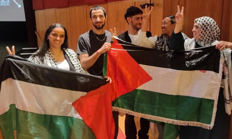Equipe de tournage film Palestinien à Cannes