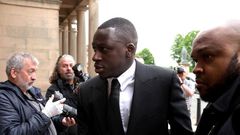Benjamin Mendy lors de son procès le 23 mai 2022
