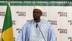 Ousmane Sonko, en conférence de presse, vendredi 3 novembre 2022