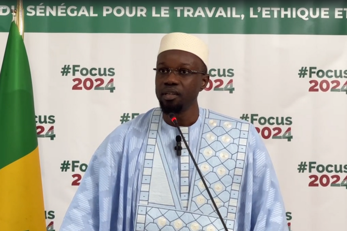 Ousmane Sonko, en conférence de presse, vendredi 3 novembre 2022