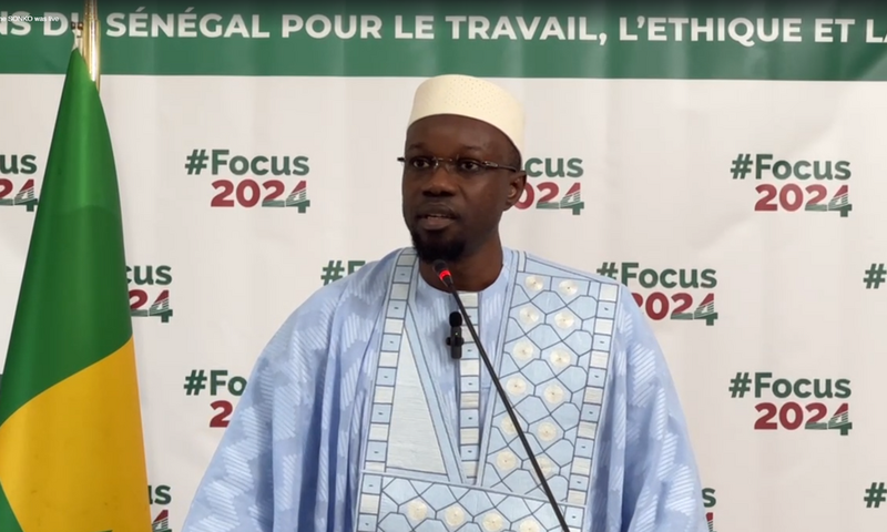 Ousmane Sonko, en conférence de presse, vendredi 3 novembre 2022
