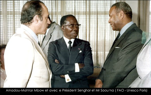 Amadou Makhtar Mbow et Senghor