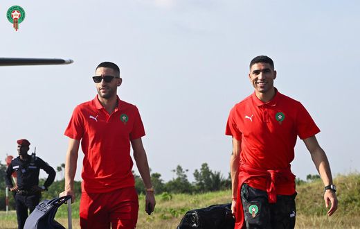 Arrivée de l'equipe marocaine à la CAN 2023