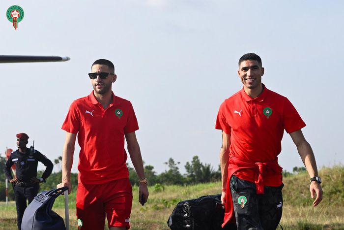 Arrivée de l'equipe marocaine à la CAN 2023