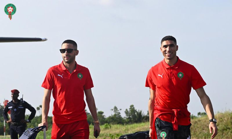 Arrivée de l'equipe marocaine à la CAN 2023