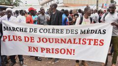 Manifestation de journalistes en Guinée