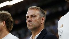 Hansi Flick lors d'un Allemagne-Colombie en 2023 à Gelsenrkichen Icon Sport